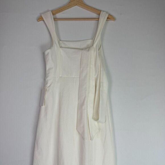 Show Me Your MuMu Paris Maxi Slit Gown White Stretch M - Picture 8 of 13